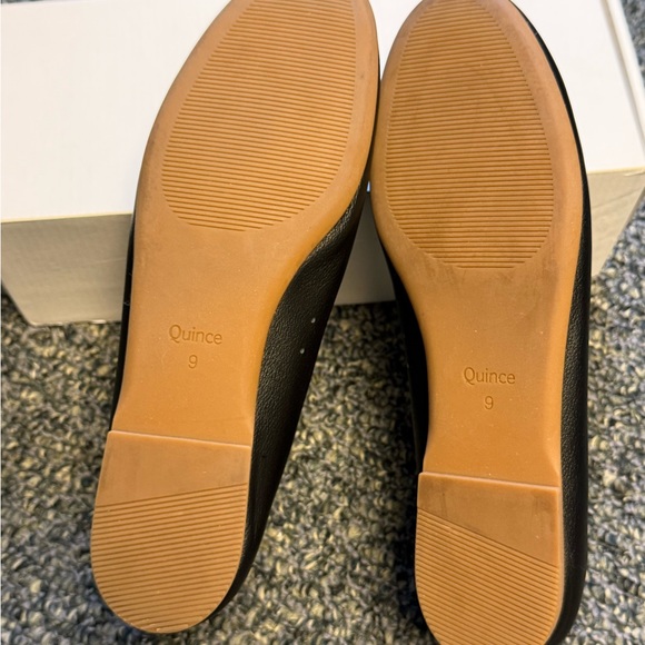 Quince Black Leather Flats - Picture 7 of 11
